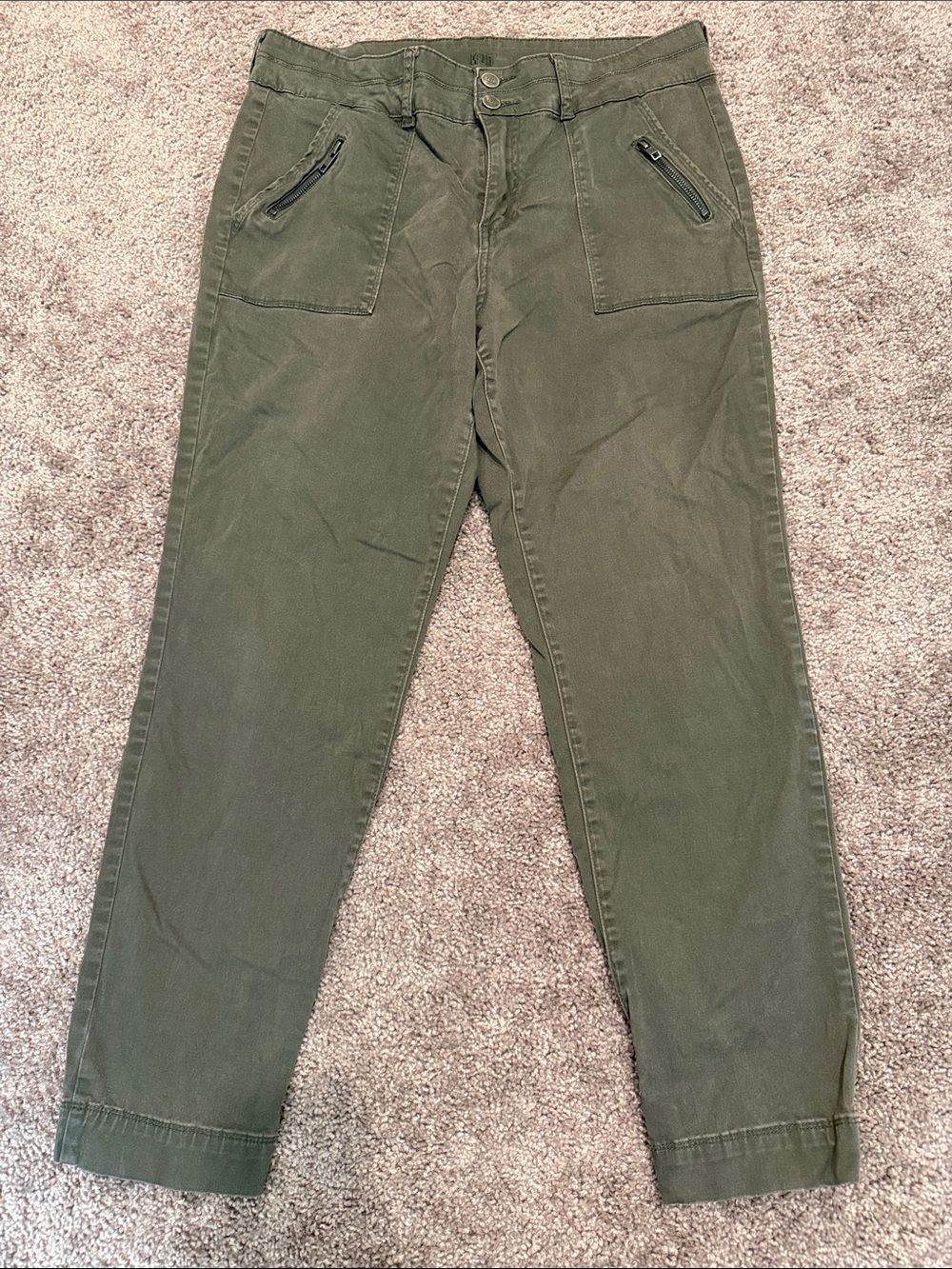 Kut from the Kloth Olive Green Utility Chinos